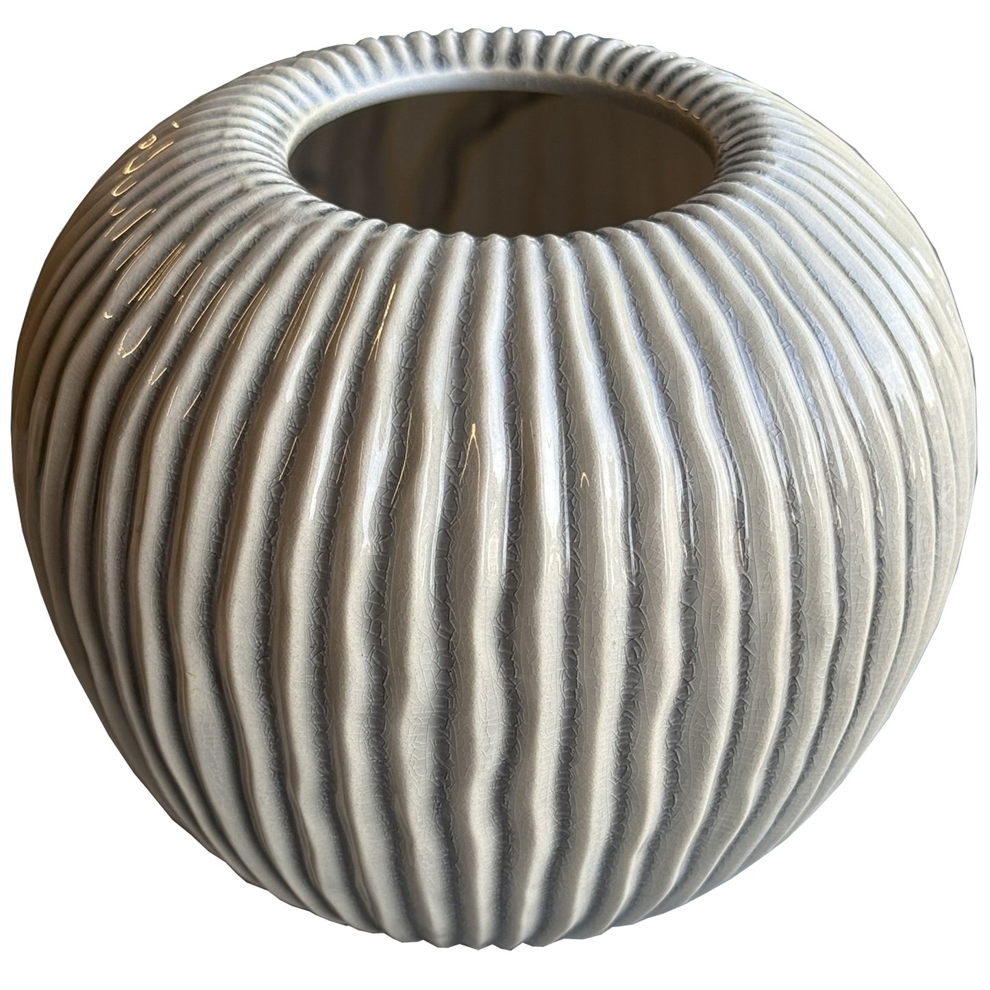 Pallida Collection Small Striped Vase