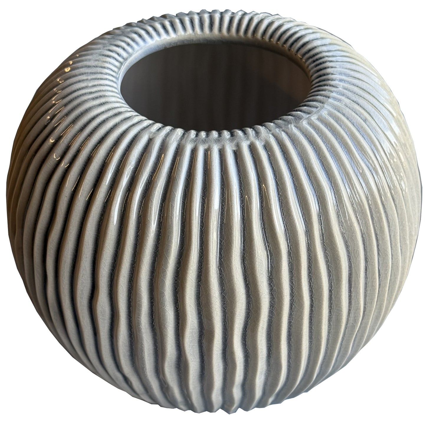 Pallida Collection Medium Striped Vase