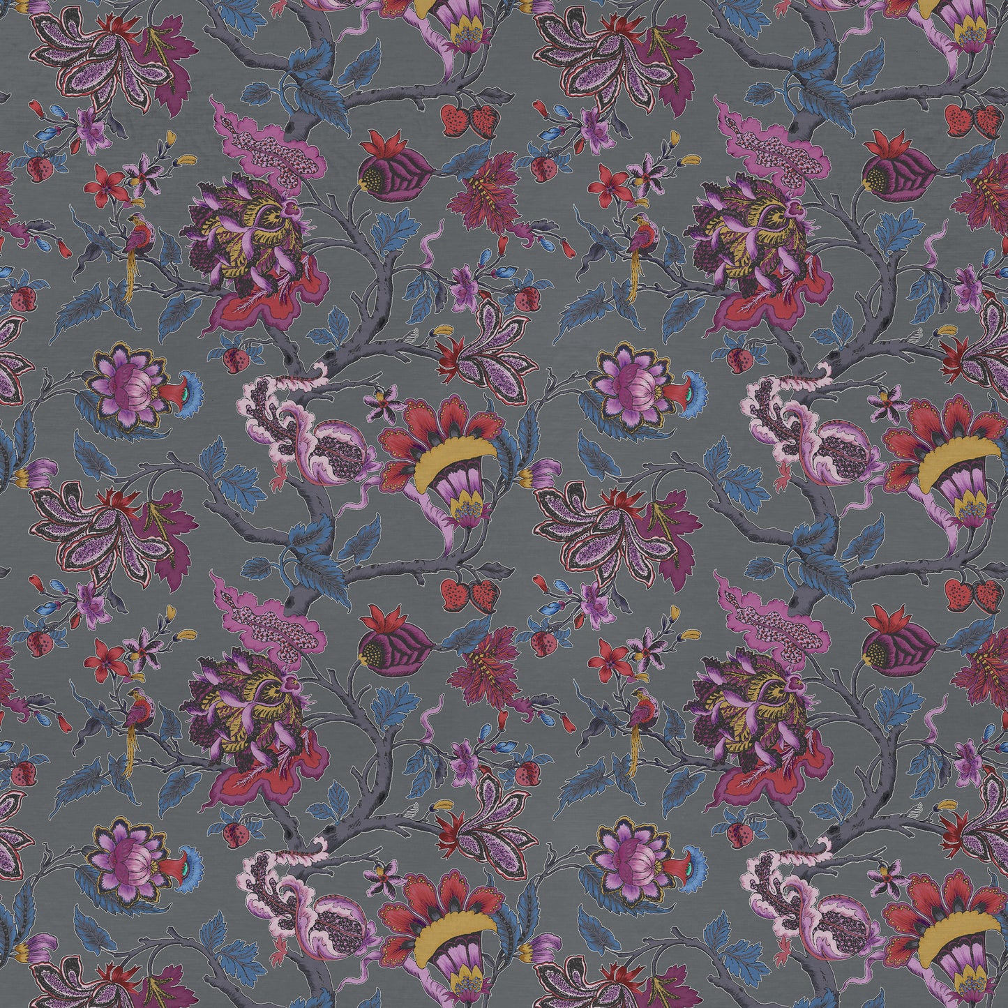 Adhira 140Cm Heavy Como Ivory Fabric - Slate Sample