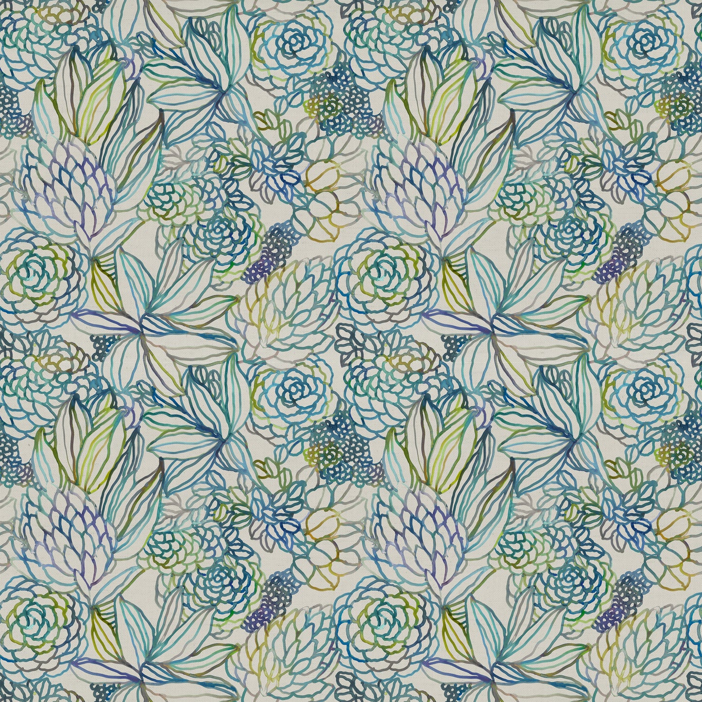 Althorp Linen 145Cm Fiona Fabric Metre - Capri