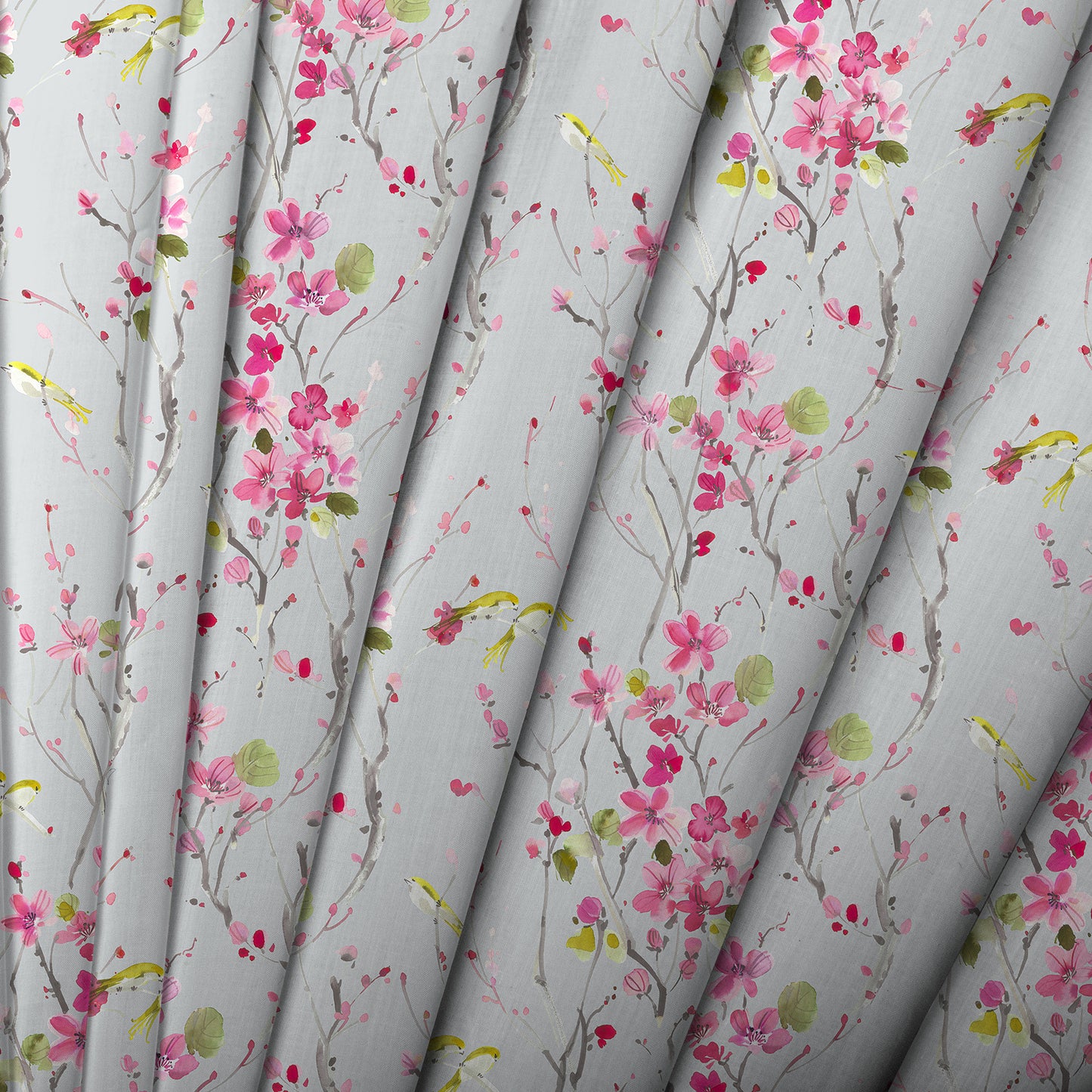 Armathwaite 145Cm Ann Fabric Metre - Blossom/Silver
