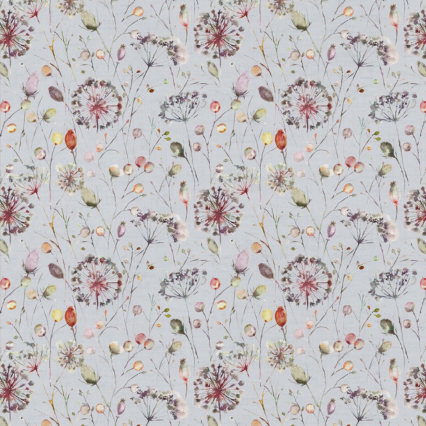 Boronia Ann 145Cm Fabric Metre - Boysenberry/Celeste