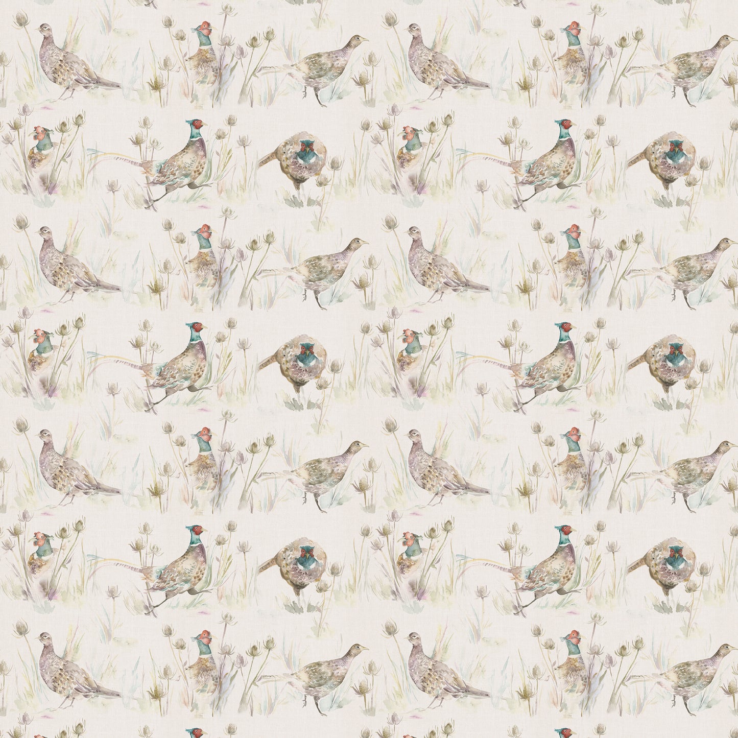 Bowmont 140Cm Sasha Linen Fabric - Pheasant Sample
