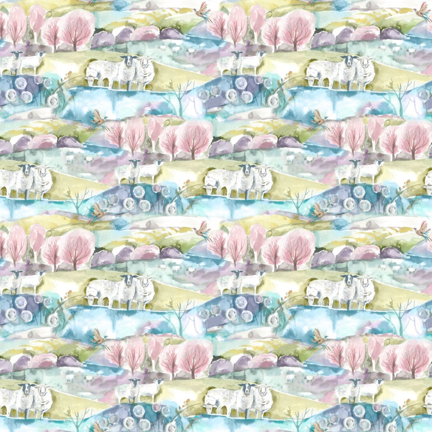 Buttermere 145Cm Fiona Fabric Metre - Sweetpea
