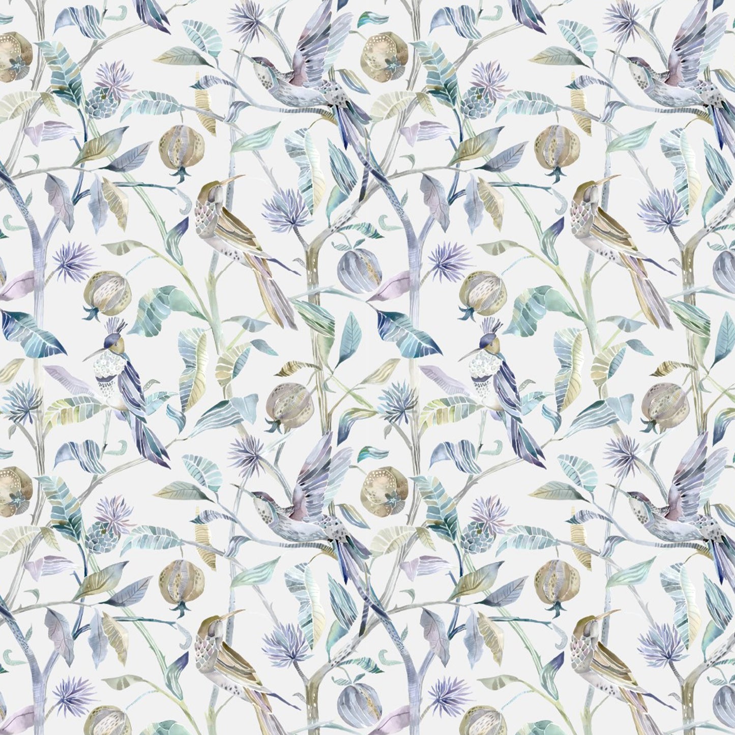 Colyford Velvet 140Cm Heavy Como Ivory Fabric - Periwinkle Sample