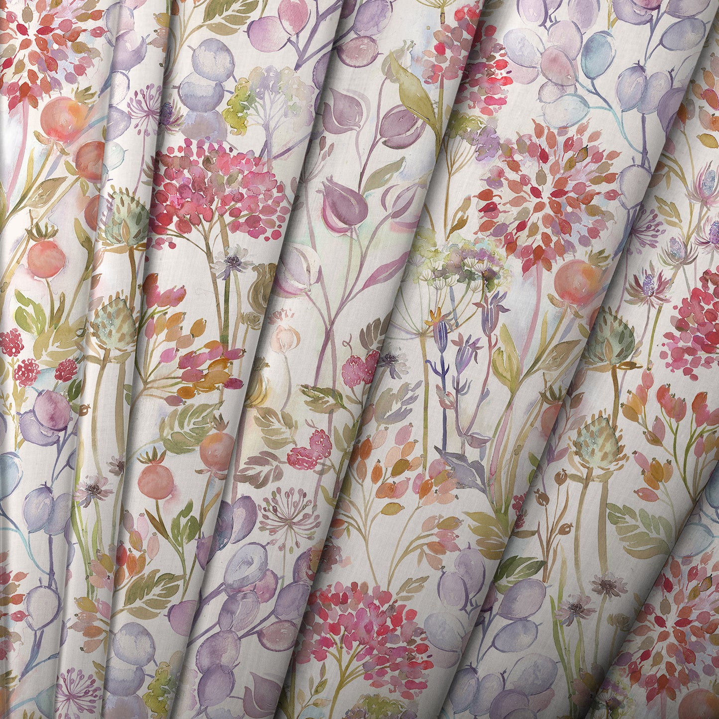 Country Hedgerow 145Cm Ann Fabric - Autumn/Cream Sample