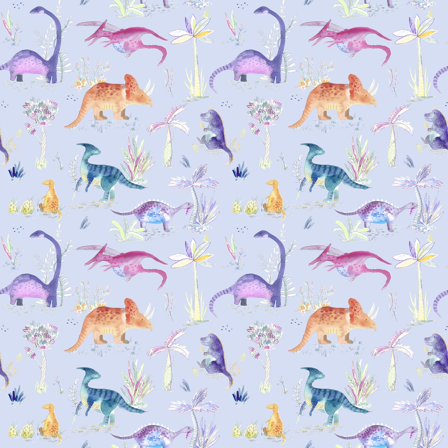 Dinos 145Cm Ann Fabric - Violet Sample