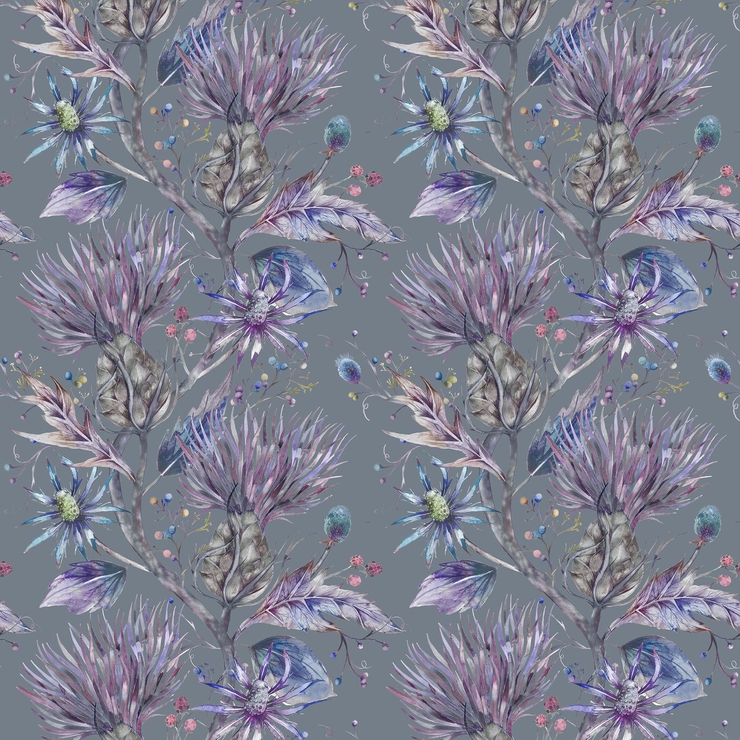 Elysium 145Cm Ann Fabric Metre - Storm