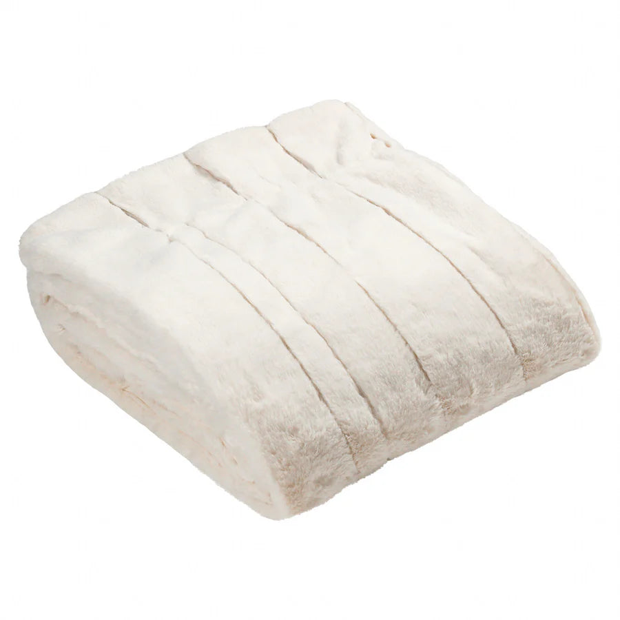 Empress Faux Fur Throw Cream