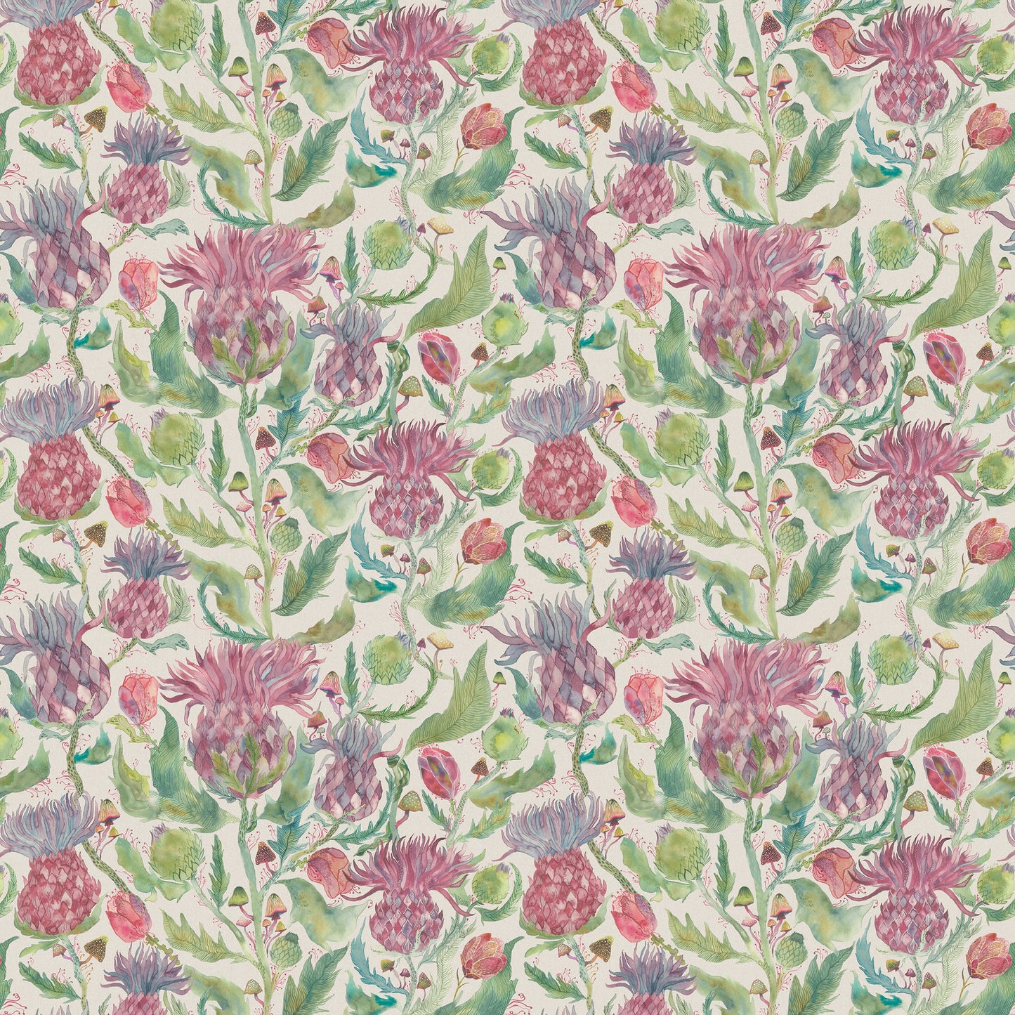 Fairytale 145Cm Fiona Fabric Metre - Bristles Damson