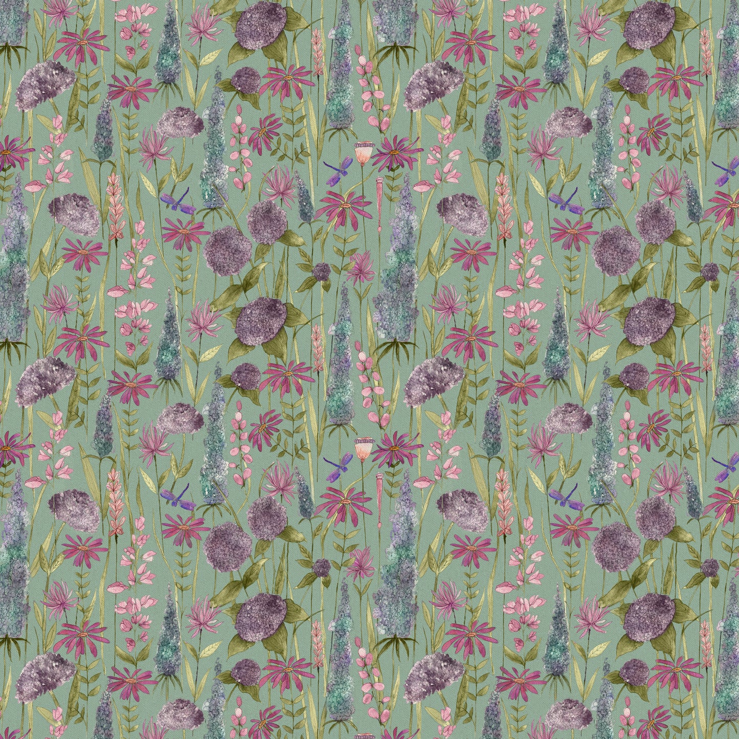 Florabunda 145Cm Fabric - Verde Sample