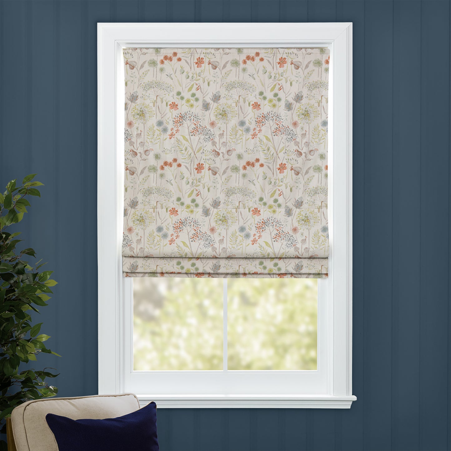 Flora Linen 138Cm Fabric Autumn Sample