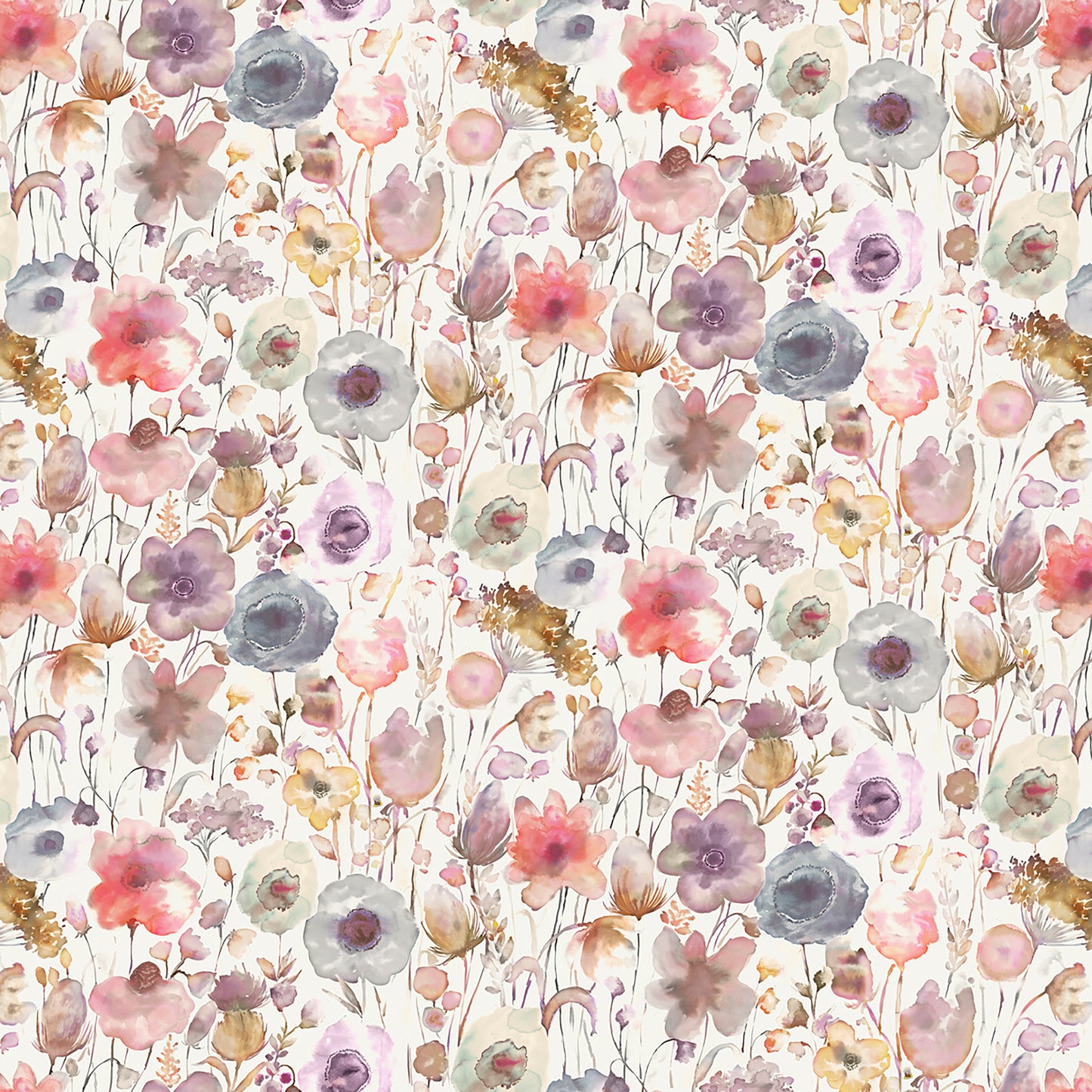 Gospiana 145Cm Ann Fabric Metre - Boysenberry/Cream