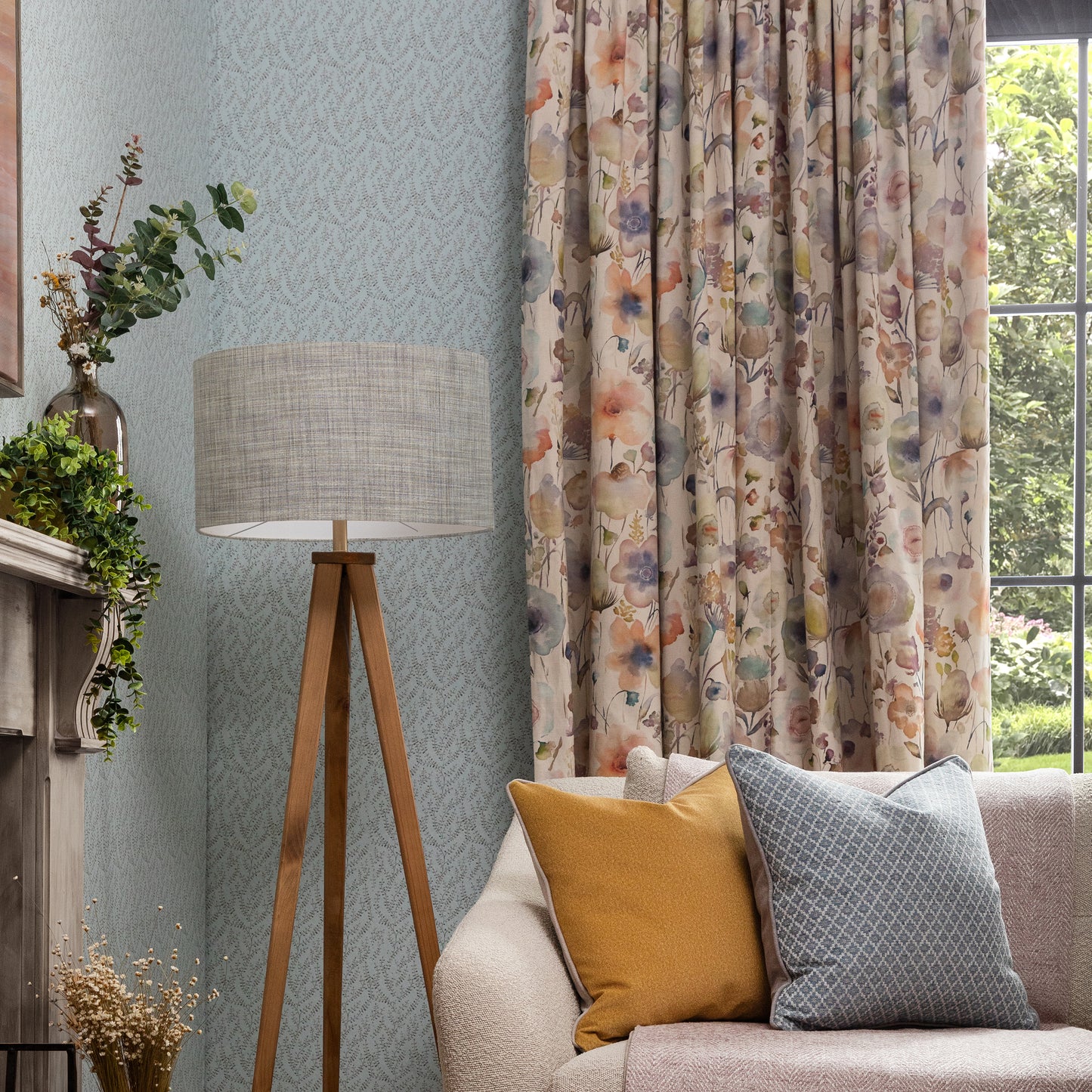 Gospiana 145Cm Ann Fabric Metre - Cloud/Cream