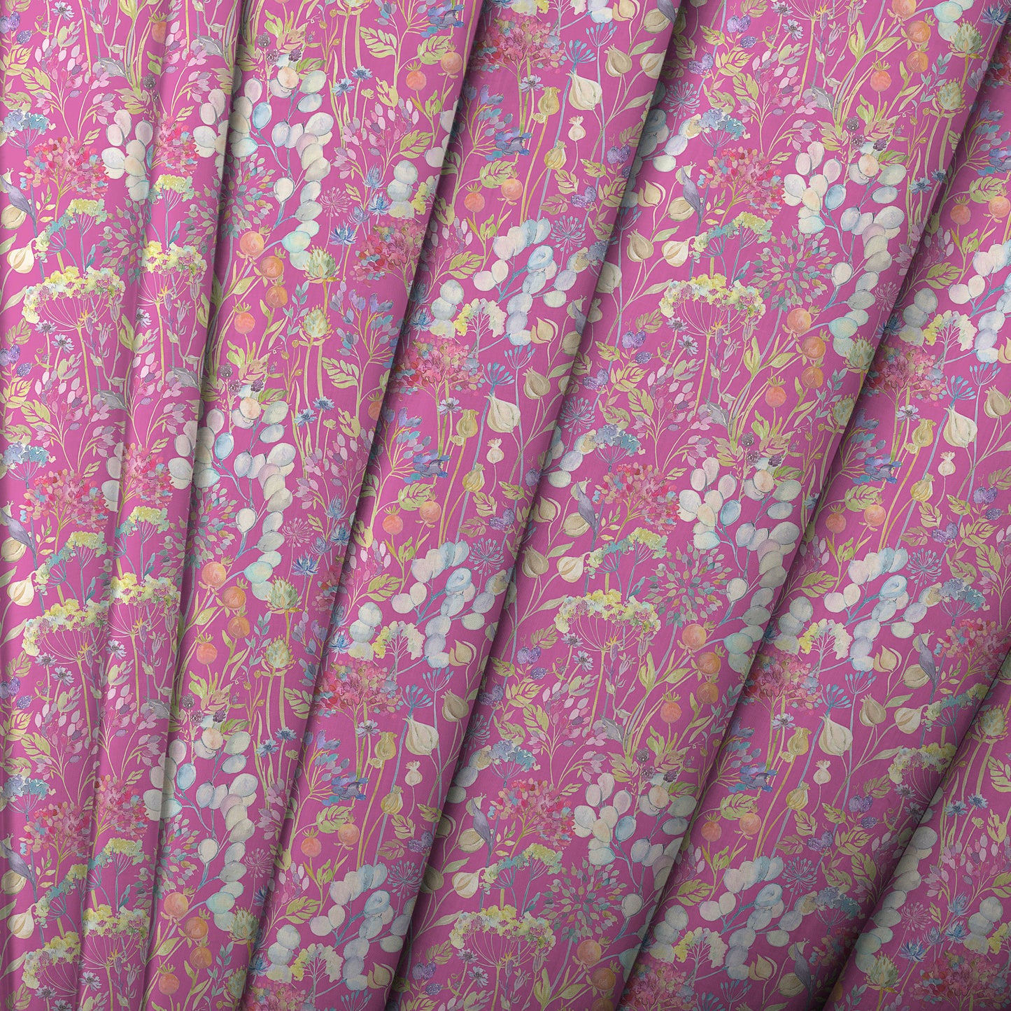 Hedgerow Crafting Cotton 152Cm Dress Fabric Metre - Fuchsia