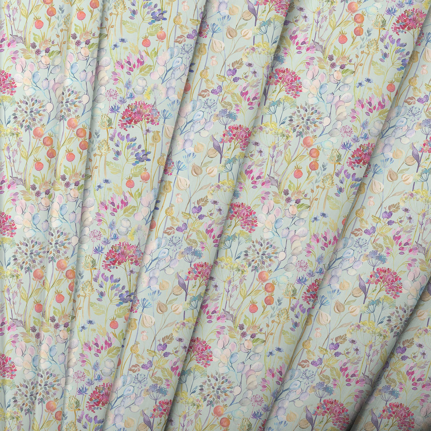Hedgerow Fine Lawn Cotton 160Cm Dress Fabric Metre - Duck Egg