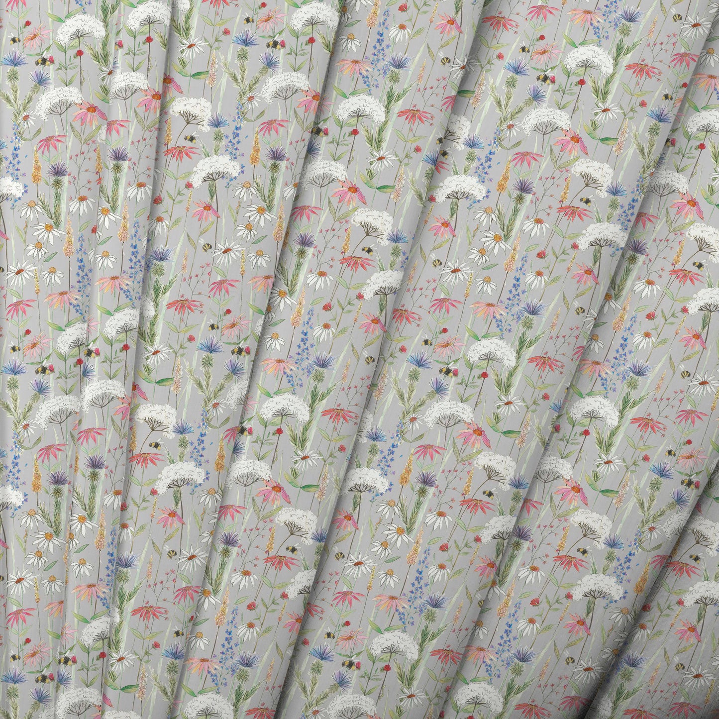 Hermione Crafting Cotton 160Cm Dress Fabric Metre - Silver