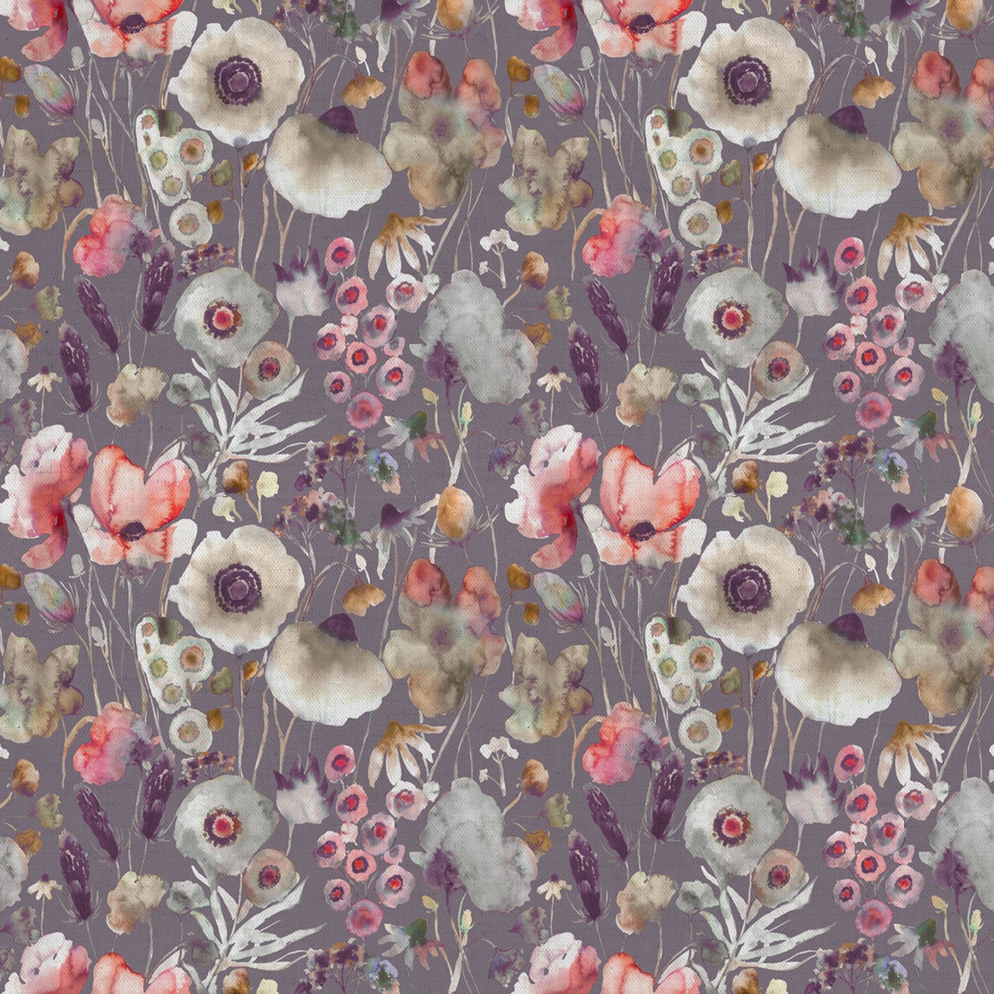 Hibbertia 145Cm Ann Fabric - Boysenberry/Grape Sample