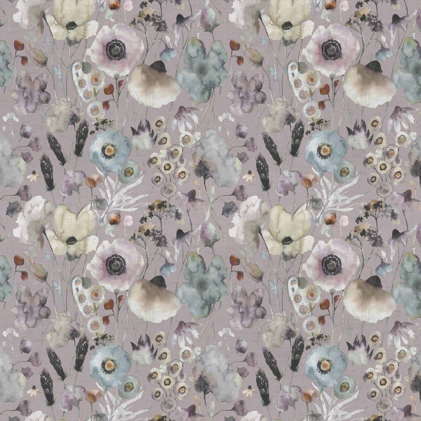 Hibbertia 145Cm Ann Fabric Metre - Haze/Lavender