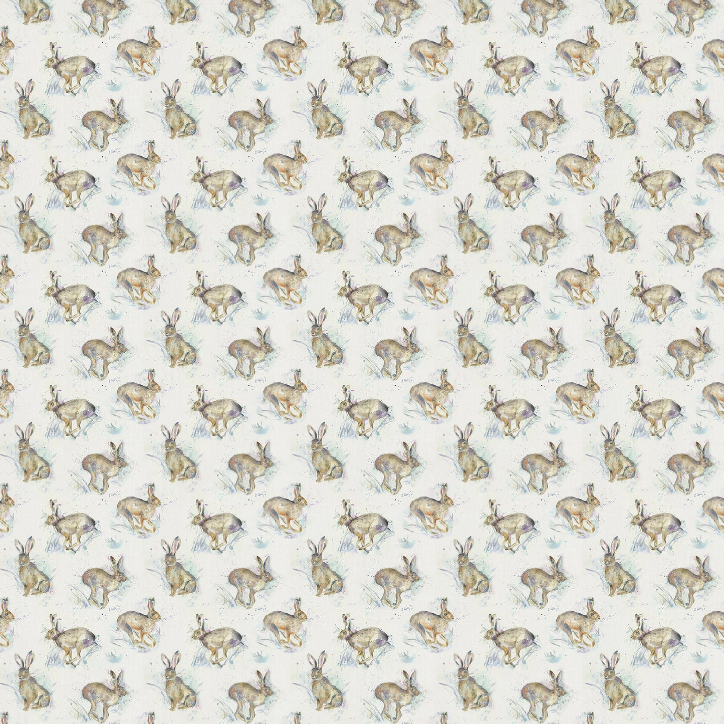 Hurtling Hares 150Cm Oil Cloth Metre - Multi