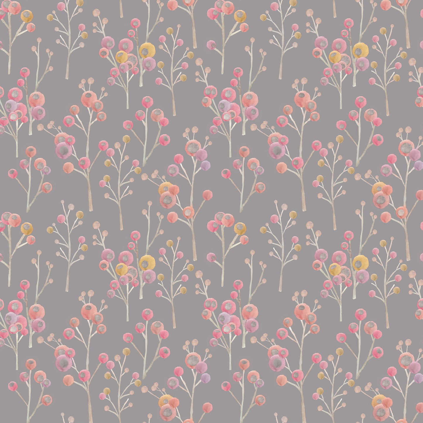 Ichiyo Blossom 145Cm Fiona Fabric Metre - Mulberry