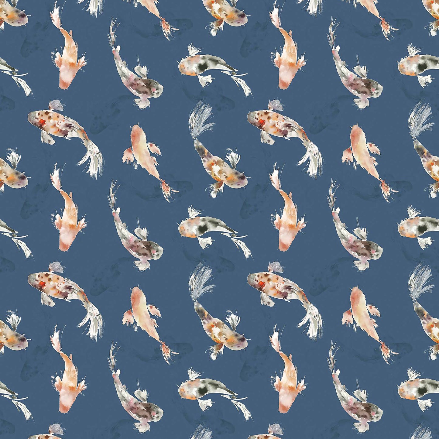 Koi Carp 138Cm Sophie Fabric - Cobalt Sample