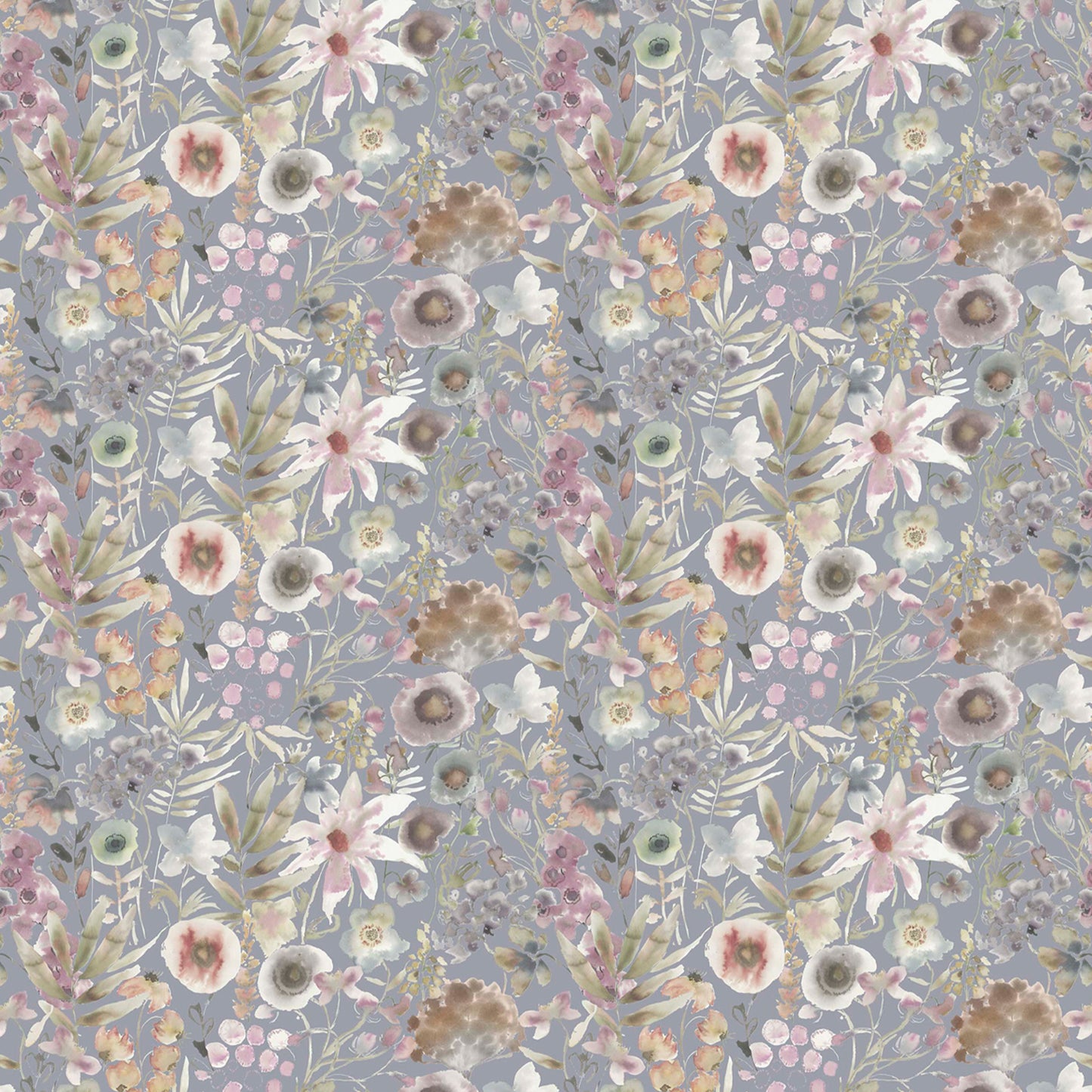 Lomondra 145Cm Ann Fabric - Ironstone/Periwinkle Sample