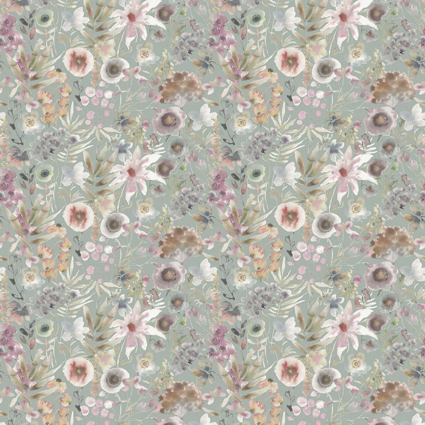 Lomondra 145Cm Ann Fabric Metre - Ironstone/Willow