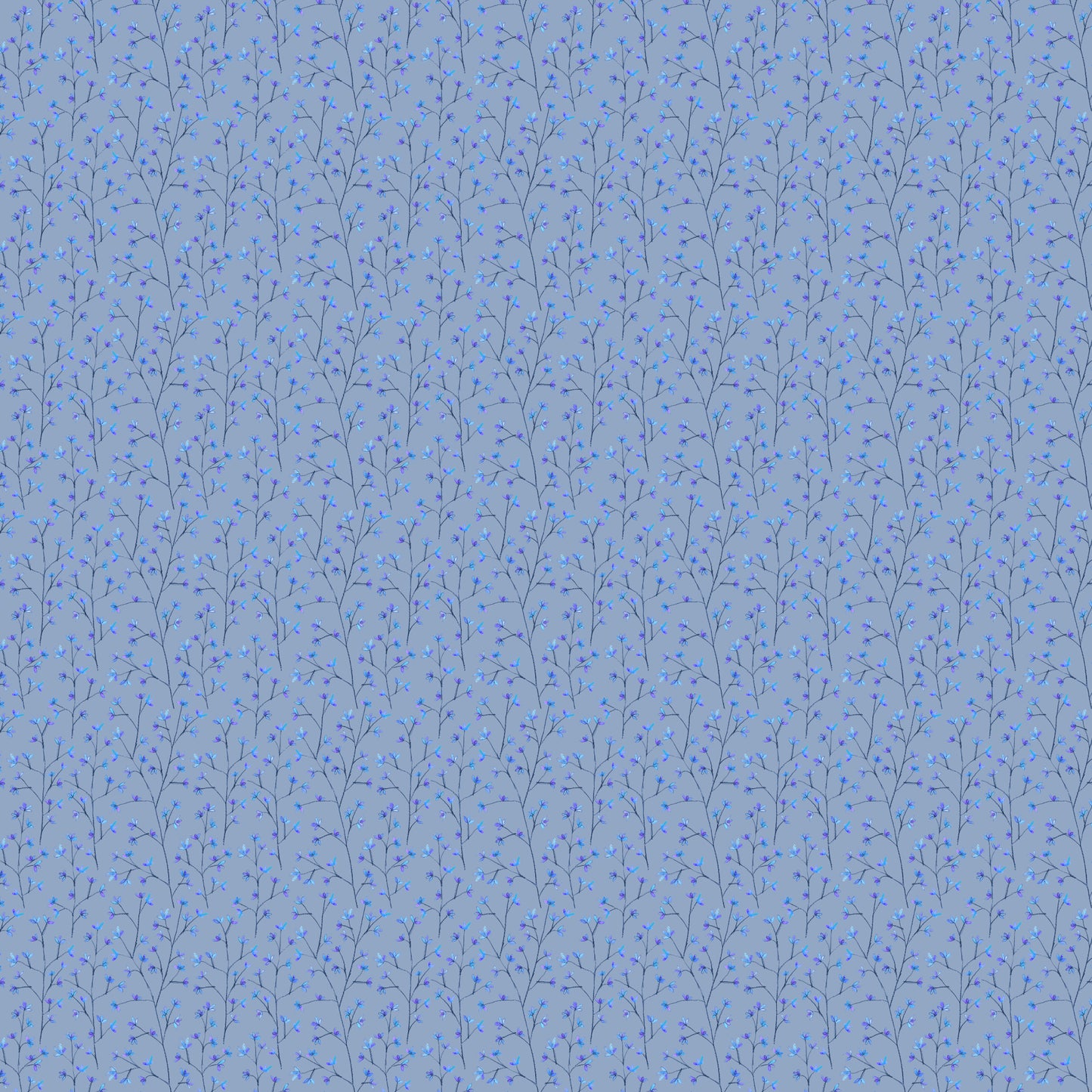 Ophelia 145Cm Fiona Fabric Metre - Bluebell