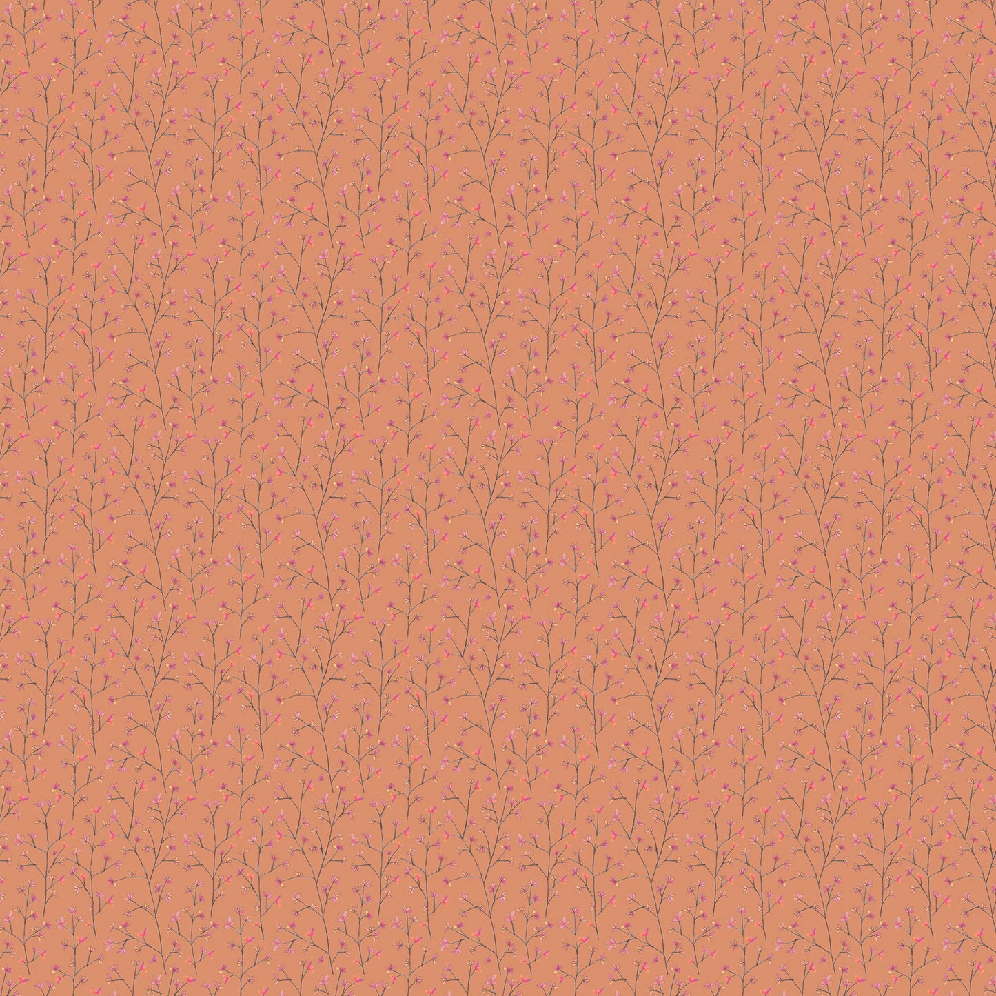 Ophelia 145Cm Fiona Fabric Metre - Coral Linen