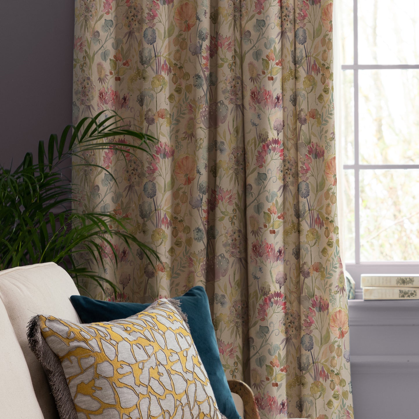 Patrice 145Cm Fiona Fabric Metre - Loganberry Linen