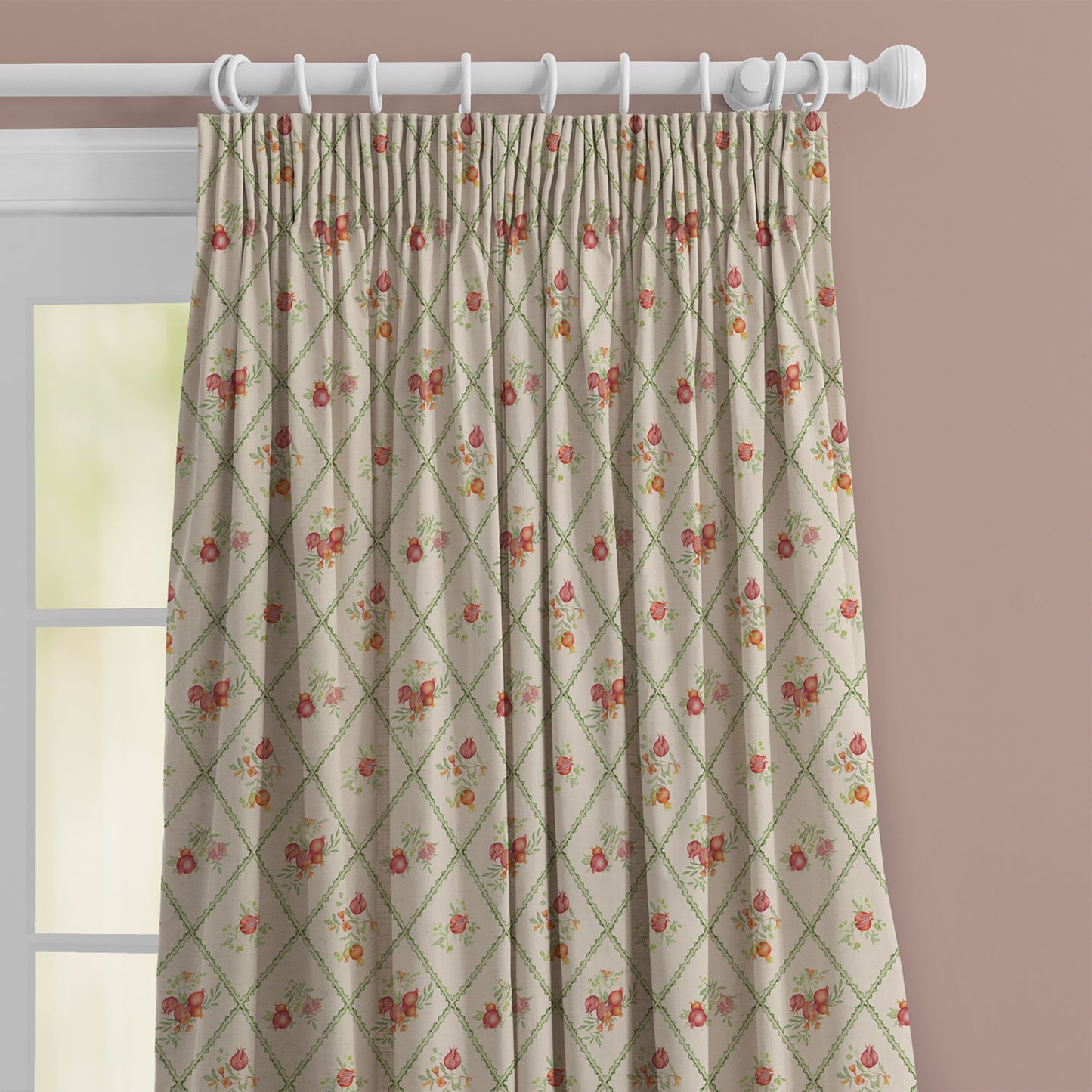 Pomegranate Trellis 140M Fabric Sample Cream