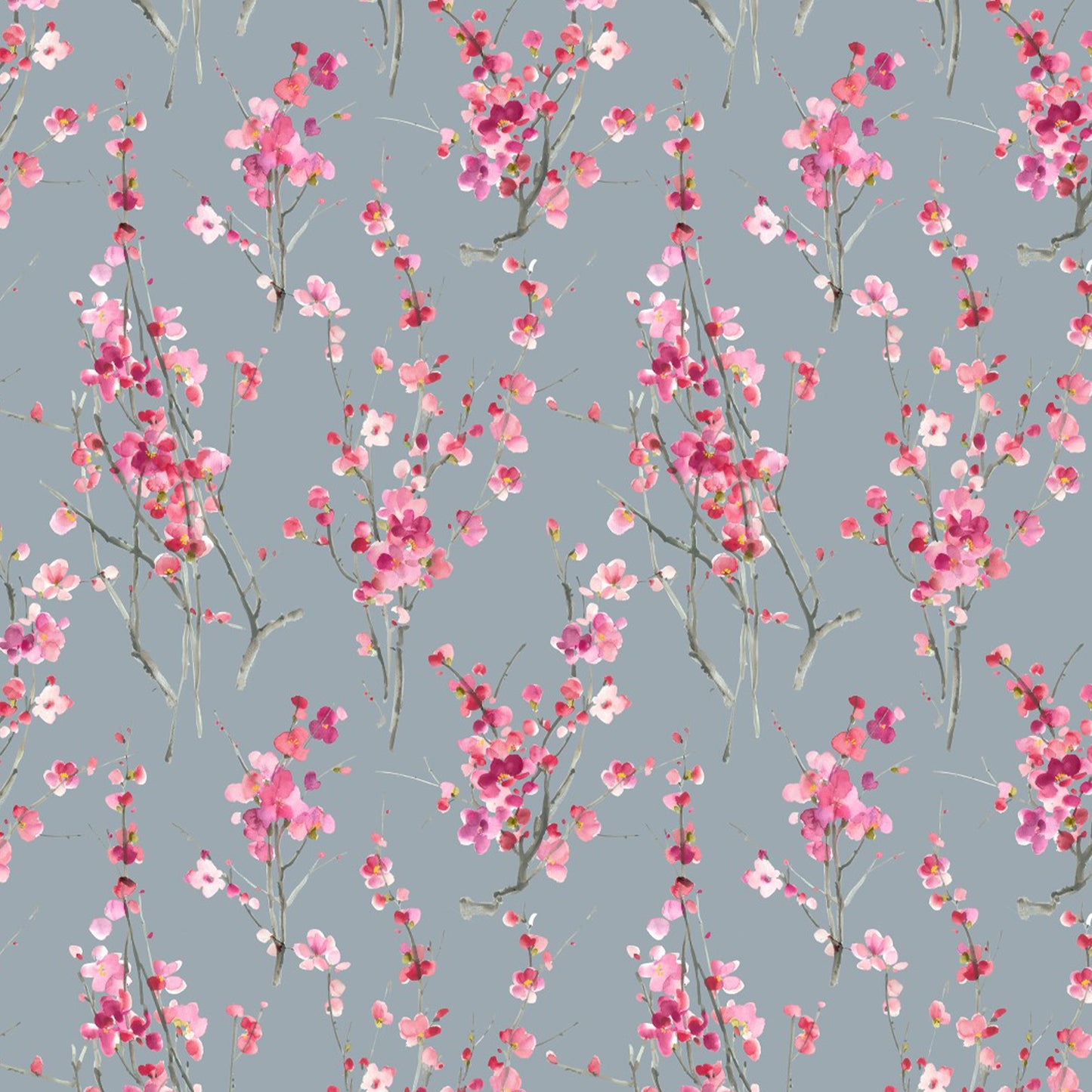 Saville 145Cm Ann Fabric - Blossom/Slate Sample