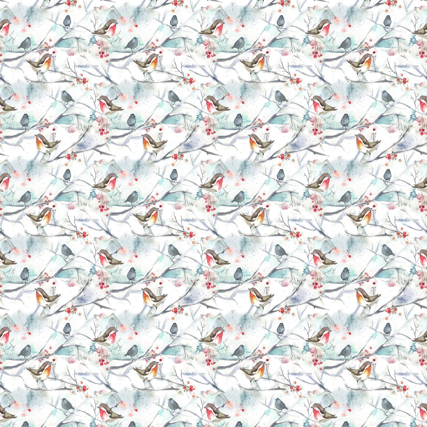 Snowy Song 150Cm Casco Fabric Metre - White