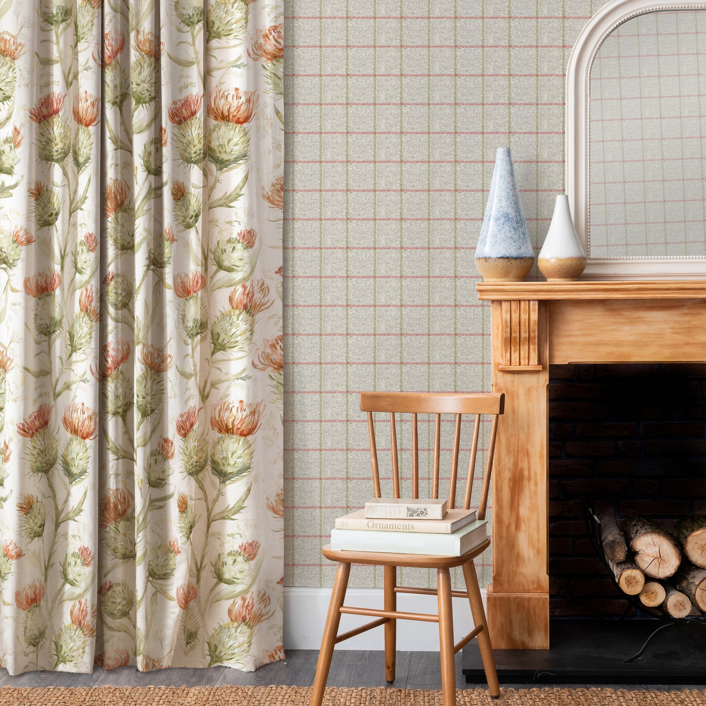 Thistle Glen 140Cm Sasha Linen Fabric - Autumn Sample