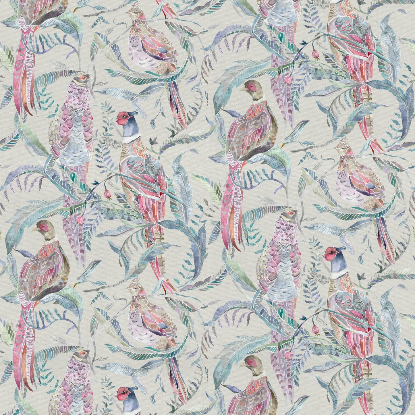 Torrington 145Cm Ann Fabric Metre - Loganberry Parchment