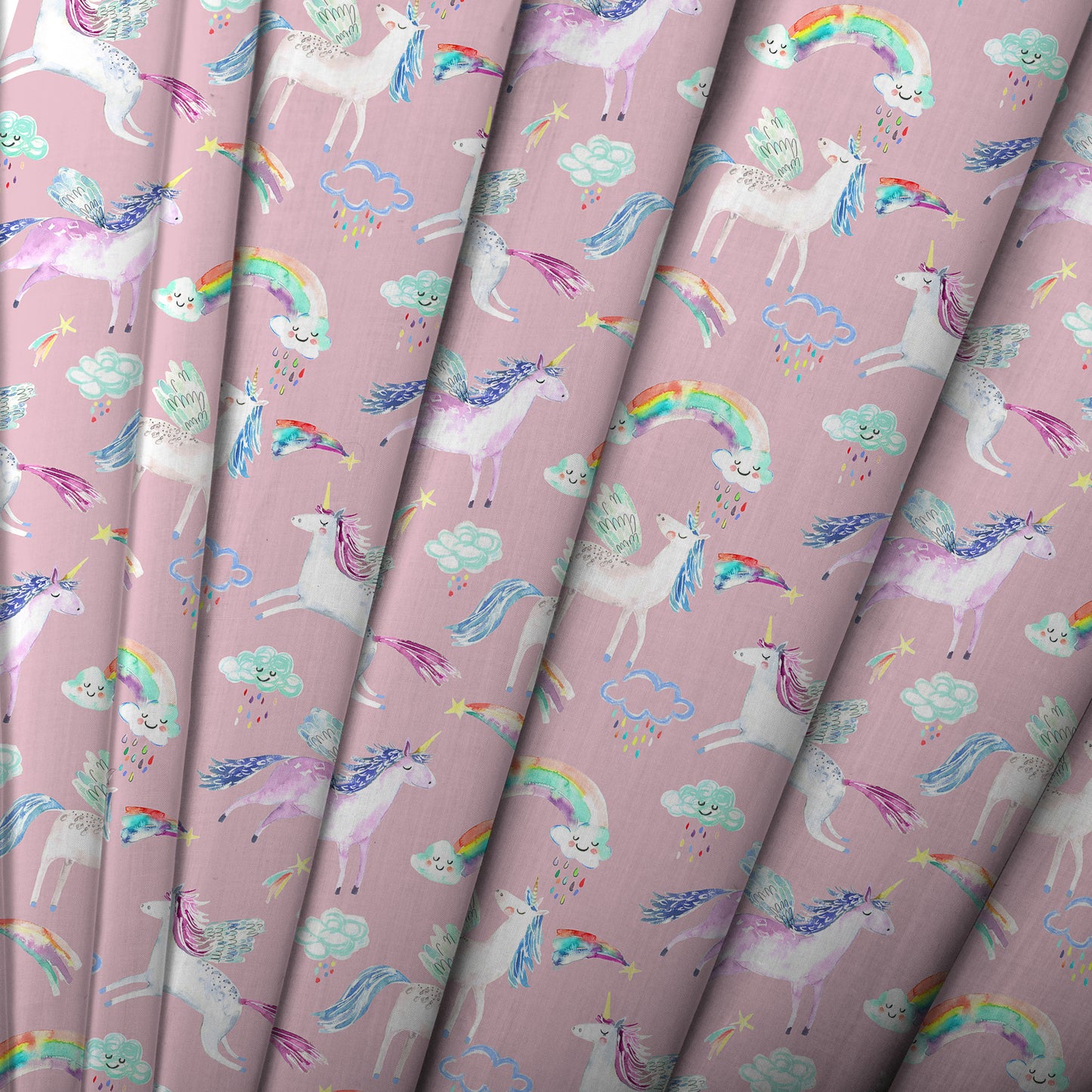 Unicorn Dance 145Cm Ann Fabric Metre - Blossom