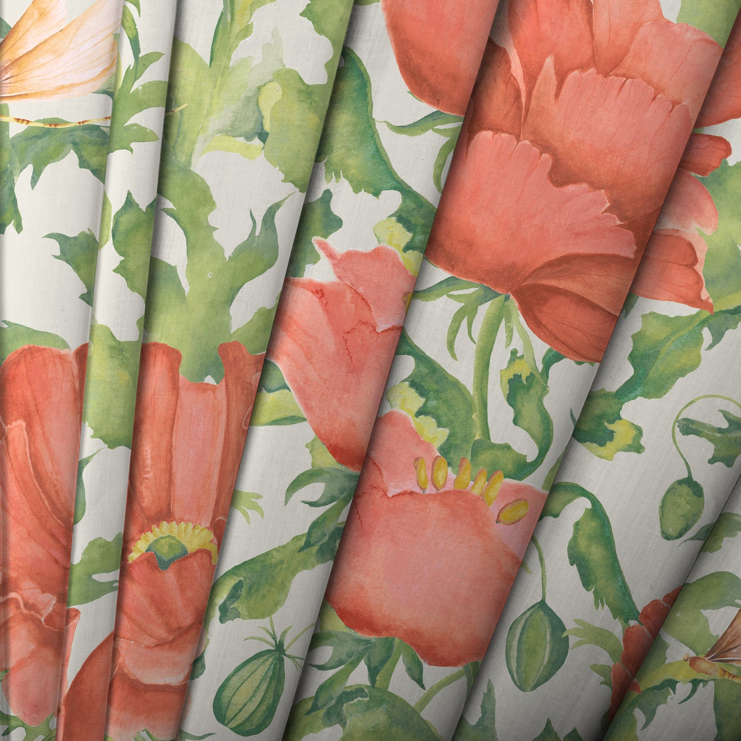 Valeria 140Cm Fabric Metre Scarlet