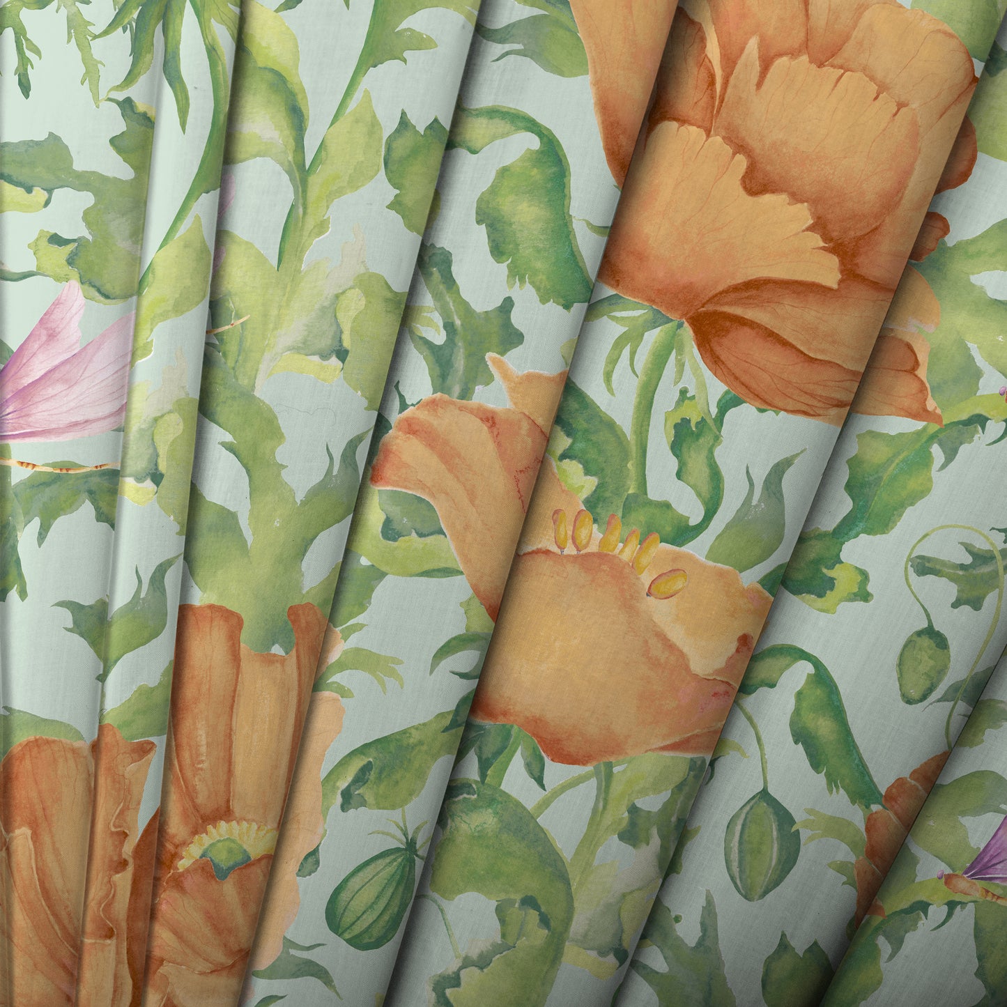 Valeria Fabric Sample - Tangerine
