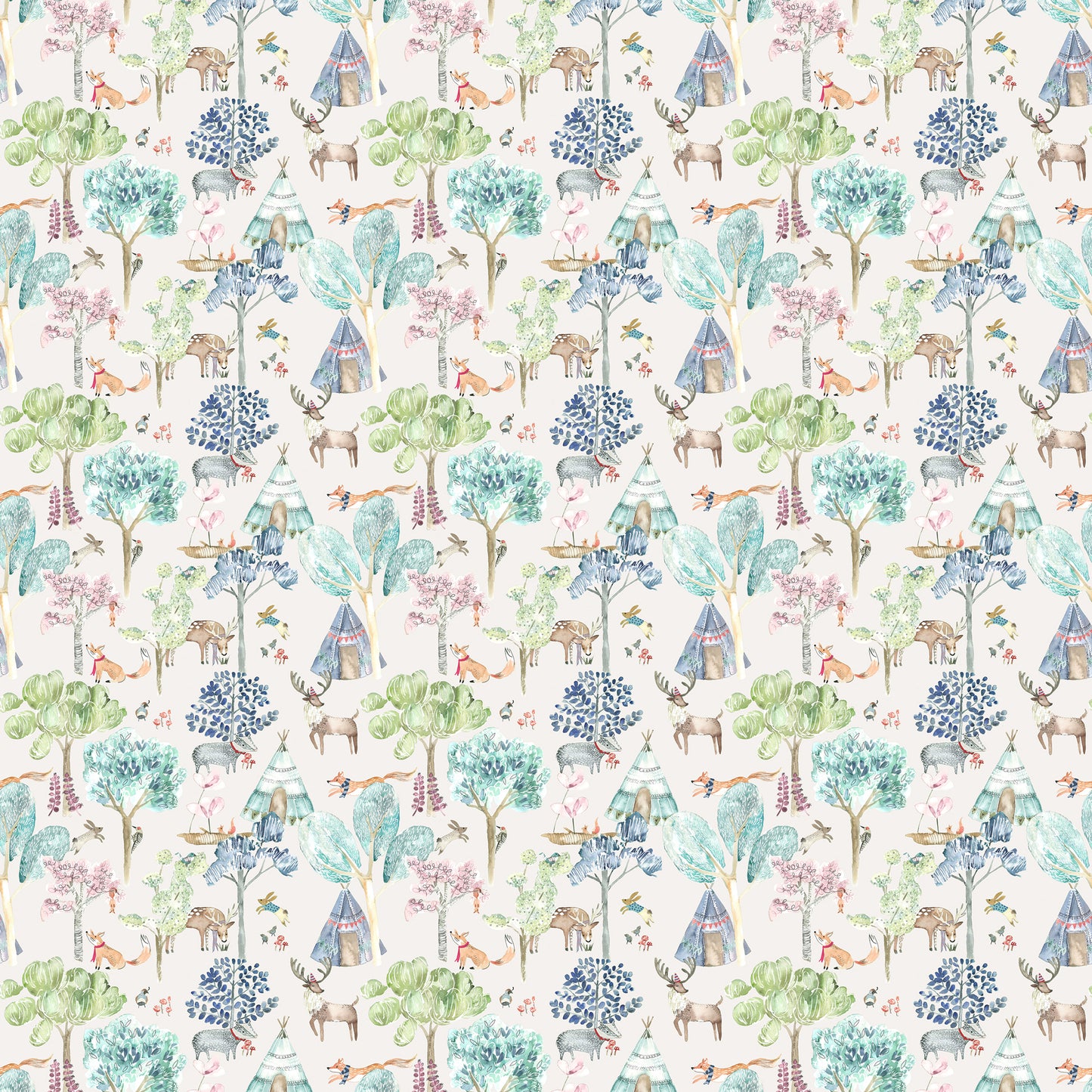 Woodland Adventures 145Cm Ann Fabric Metre - Oat