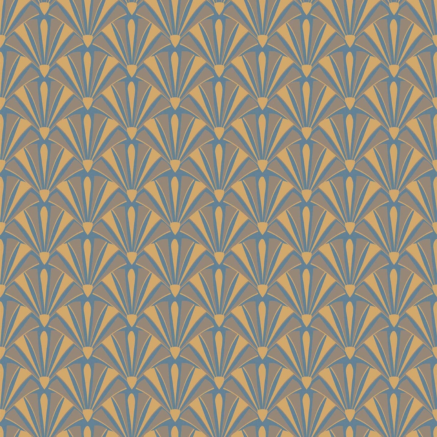 Elegant Brown Art Deco Wallpaper