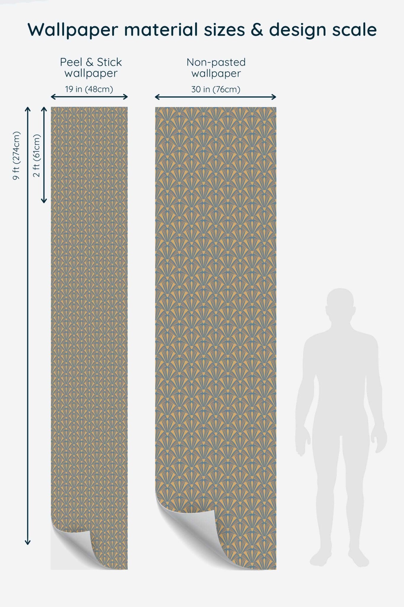 Elegant Brown Art Deco Wallpaper