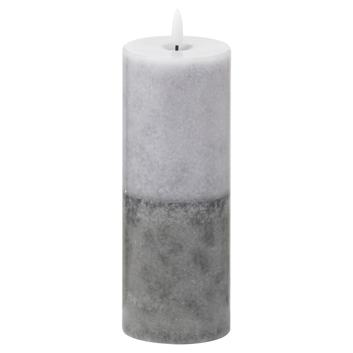 Natural Glow 3x8 Stone LED Wax Candle