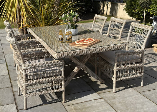 Provence Collection Outdoor 6 Seater Dining Set