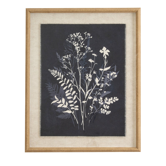 Flora & Fauna Collection Grove On Linen In Beaded Frame