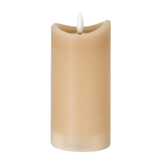Luxe Collection Natural Glow 2.75x6 Taupe Melted LED Candle