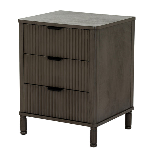 Reed Collection 3 Drawer Bedside Table