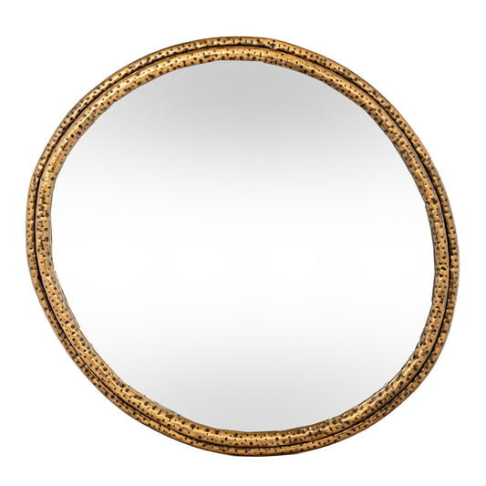Nahla Small Mirror With Dimpled Frame