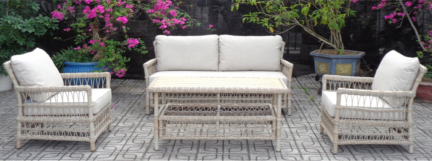Provence Collection Outdoor 4 Seater Lounge Set
