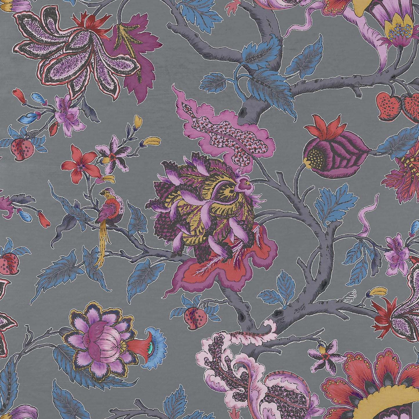 Adhira 140Cm Heavy Como Ivory Fabric - Slate Sample